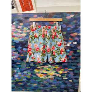 Azva Cactus Valley Diva Floral Mesh Shorts Mens Large Blue